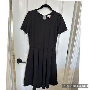 LuLaRoe Black Ribbed Amelia Dress